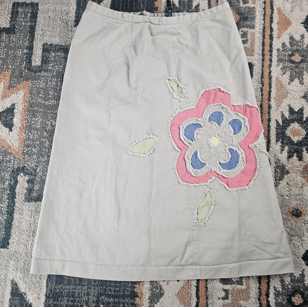 Boden size 8 floral cotton skirt
